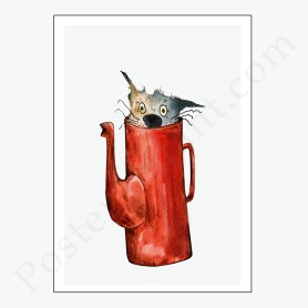 Affiche  Drôle de chien dans sa tellière