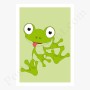Affiche Amusante petite grenouille