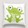 Coussin déco : Amusante petite grenouille