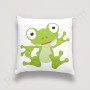 Coussin déco : Amusante petite grenouille
