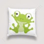 Coussin déco : Amusante petite grenouille