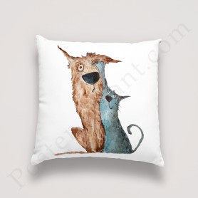 Coussin déco : Adorables et drôles de petits chiens Coussin déco : Adorables et drôles de petits chiens
