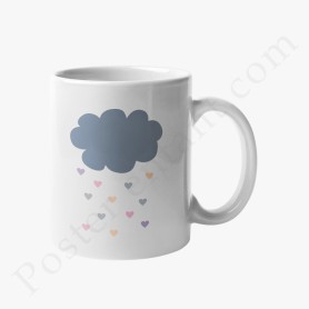 Mug : Petit nuage avec pluie en forme de coeur