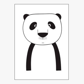 Affiche Ourson noir et blanc Affiche Ourson noir et blanc