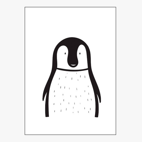 Affiche Pingouin noir et blanc