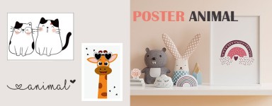 Poster Animal Poster et affiche animal pour décoration murale : chambre enfant